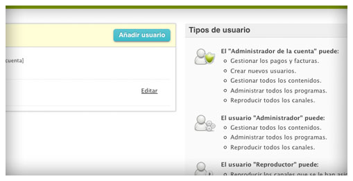 dStant - Usuarios y privilegios
